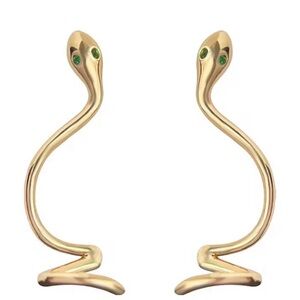 Elegant Gold Snake Earrings